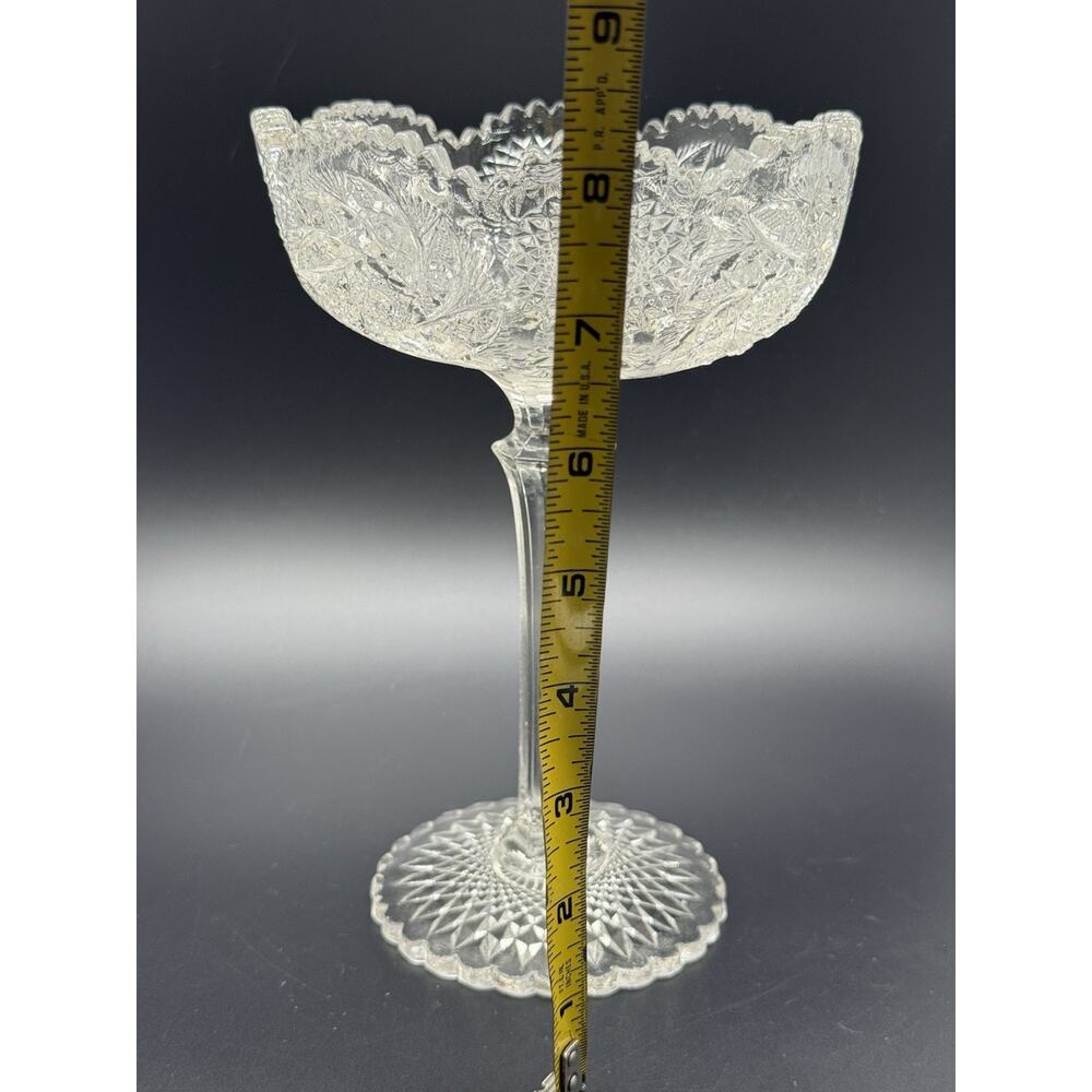 Westmoreland Glass Fern Paddle Wheel Tall Compote Candy Dish Bowl - Picture 2 of 3
